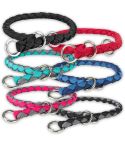 sechs geflochtene Halsbänder mit verschiedenen Farben und Stopp
