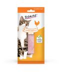 orange-weiße Verpackung mit einer sitzenden Katze und Sichtfenster zum Packungsinhalt, auf der Verpackung stehen die Produktinformationen