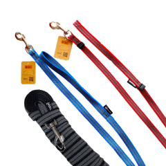 Gummierte Leine mit Handschlaufe