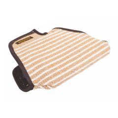 Trainingsarm aus Jute mit weißen Nähten und brauner Versäumung