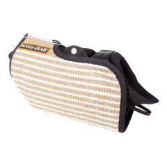 Trainingsarm aus Jute mit weißen Nähten und schwarzer Versäumung